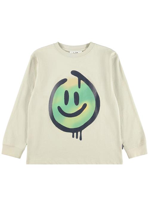 Molo Rube T-Shirts Long Sleeves Blur Smile Blur Smile 152 cm  Creme  152 cm  Drenge
