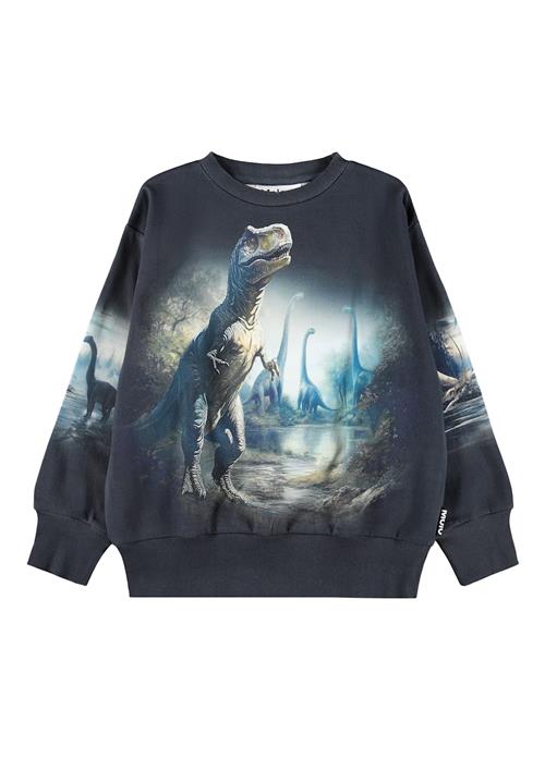 Molo Mattis Sweat Shirt Twilight Dinos Twilight Dinos 116 cm  Marineblå  116 cm  Drenge