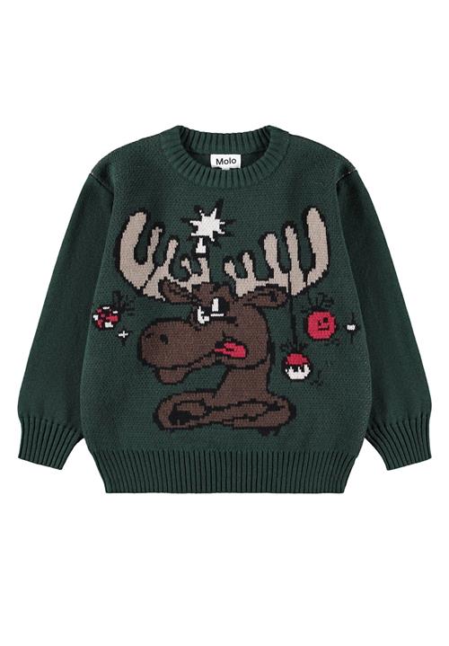 Molo Bello Jumper Christmas Moose Christmas Moose 98/104 cm  Grøn  98/104 cm  Drenge
