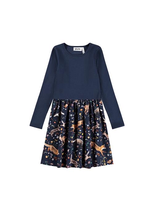 Molo Credence Dress Ls Windy Forest Windy Forest 92/98 cm  Marineblå  92/98 cm  Piger