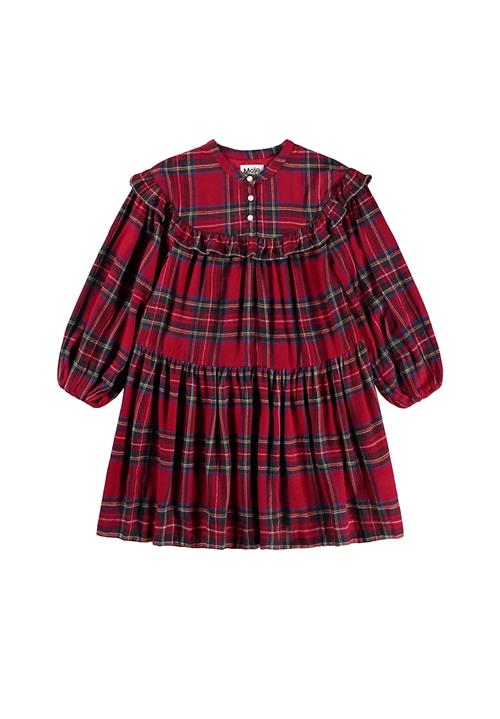 Molo Cibbe Dress Ls Holiday Check Holiday Check 92/98 cm  Rød  92/98 cm  Piger