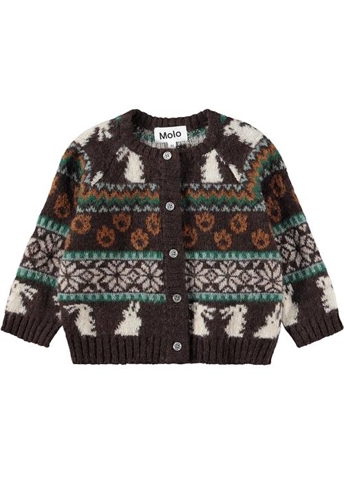 Molo Bobi Cardigan Mini Fair Isle Mini Fair Isle 80 cm  Brun  80 cm  Drenge, Piger
