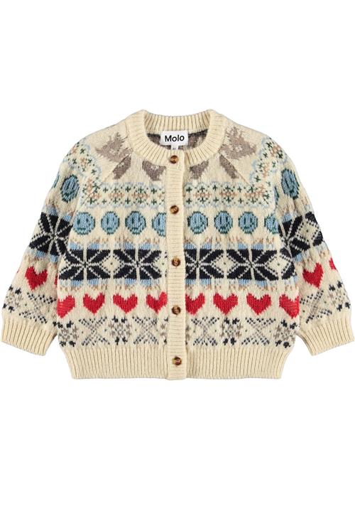 Molo Bobi Cardigan Polar Knit Polar Knit 74 cm  Creme  74 cm  Drenge, Piger