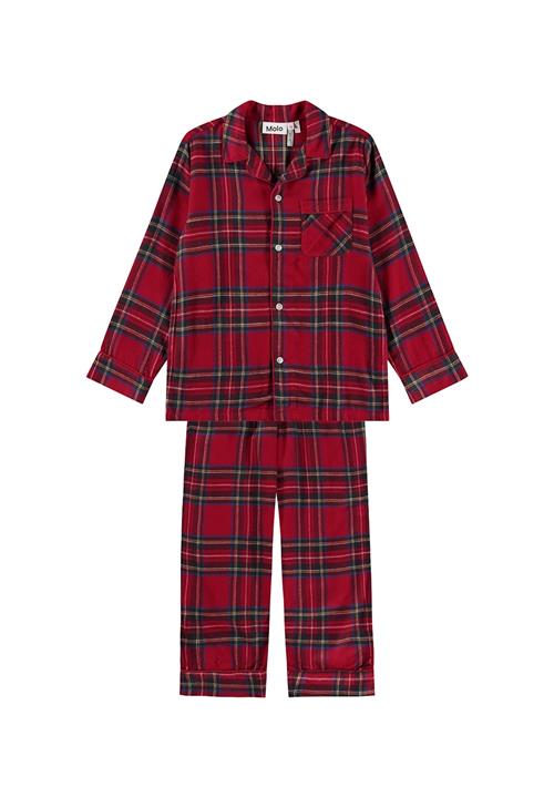 Molo Lex Pyjamas Holiday Check Holiday Check 98 cm  Rød  98 cm  Drenge, Piger