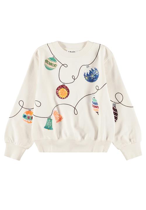 Molo Marge Sweat Shirt Holiday Magic Holiday Magic 92 cm  Hvid  92 cm  Piger