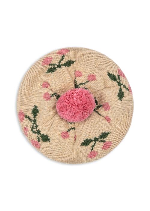 Konges Sløjd Belou Strikket Baret Cherry  Cherry-12-18M  Rød  12-18 måneder  Piger