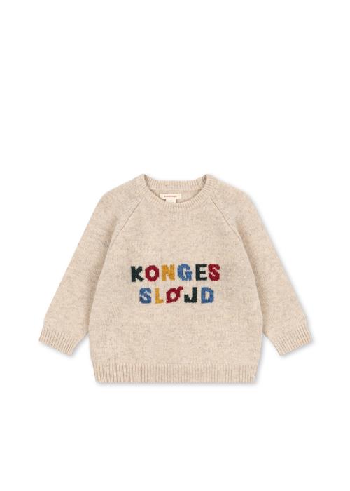 Konges Sløjd Billi Striktrøje Off White  Off White-3Y  Hvid  3 år  Drenge, Piger