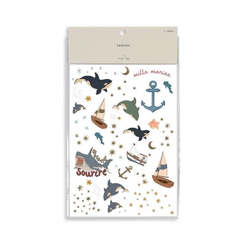 Konges Sløjd Tatoveringsklistermærker Boy Mix Pack  Boy Mix Pack-ONE SIZE  Sort  One Size  Drenge, Piger