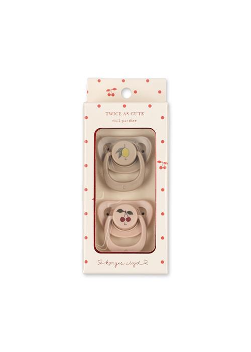 Konges Sløjd 2-pakke Med Sutte Til Dukker Cherry Lemon  Cherry/Lemon-ONE SIZE  Rød  One Size  Drenge, Piger