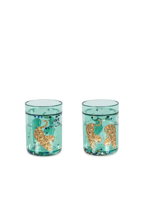 Konges Sløjd 2-pak Glitterkopper Tiger Ruggito  Tiger Ruggito-ONE SIZE  Hvid  One Size  Drenge, Piger