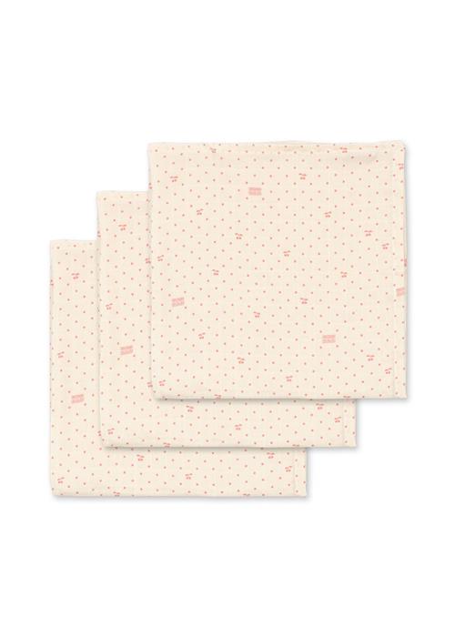 Konges Sløjd 3-pak Muslin-klude Cherry Dot  Cherry Dot-ONE SIZE  Hvid  One Size  Drenge, Piger