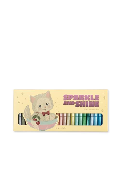 Konges Sløjd Glitterpenne Cat  Cat-ONE SIZE  Brun  One Size  Drenge, Piger