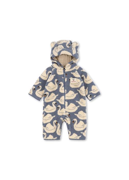 Konges Sløjd Jody Overalls I Fleece Med Plys Swan  Swan-3M  Hvid  3 måneder  Piger