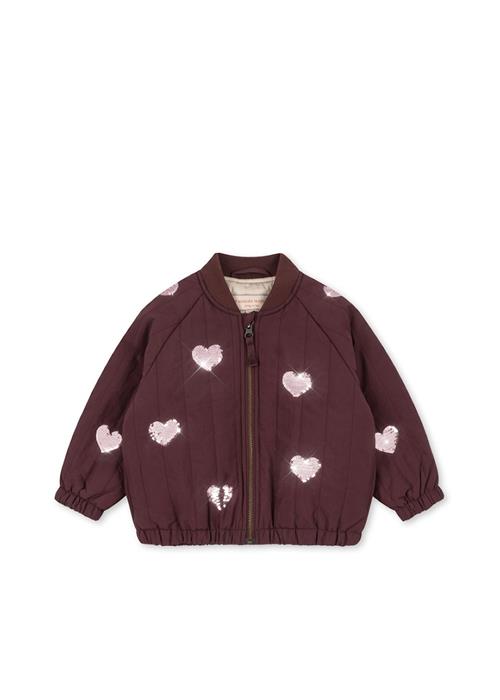Konges Sløjd Juno Bomberjakke Med Pailletter Decadent Chocolate  Decadent Chocolate-2Y  Brun  2 år  Piger