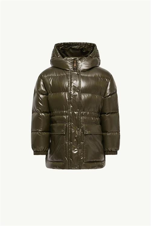 Moncler Sesie Hooded Down Parka Olive 116 cm  Grøn  116 cm  Piger