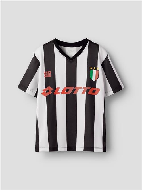 Name It T-shirt Black and White  Black 116 cm  Sort  116 cm  Drenge, Piger