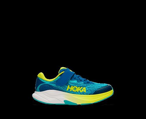 Hoka K Rincon 4 Little Kids Electric Aqua Neon Hoka Citrus 34 EU  Blå  34 EU  Drenge, Piger