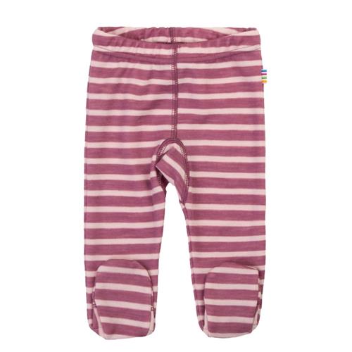 Joha Uldleggings Med Fødder Bordeaux  Bordeaux 60 cm Uld Rød  60 cm  Drenge, Piger