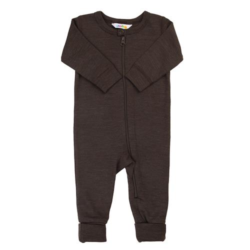 Joha Jumpsuit I Uld Dark Brown  Dark Brown 90 cm  Brun  90 cm  Drenge, Piger