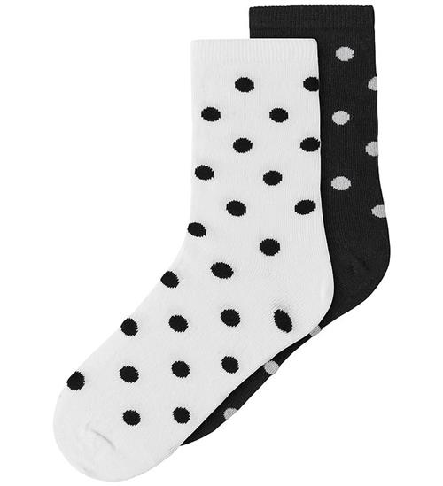 Name It Strømper - NkfNily - 2-pak - Black/Bright White