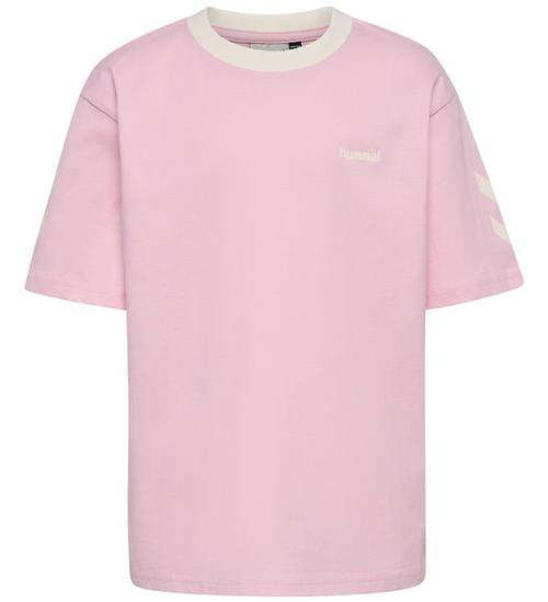 Hummel T-shirt - hmlJR Loose Chevron - Roseate Spoonbill