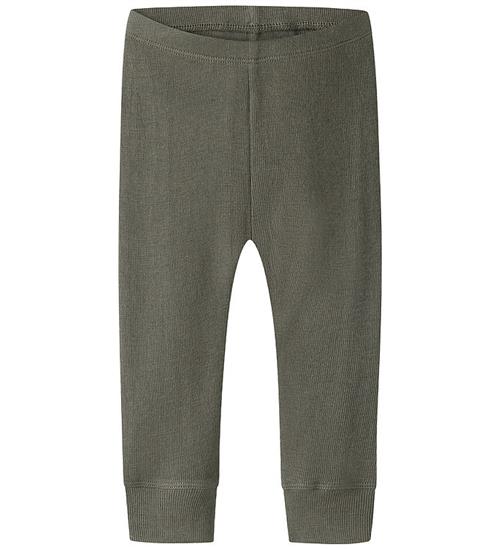 Name It Leggings - Uld/Silke - Rib - NbmWossa - Mulled Basil