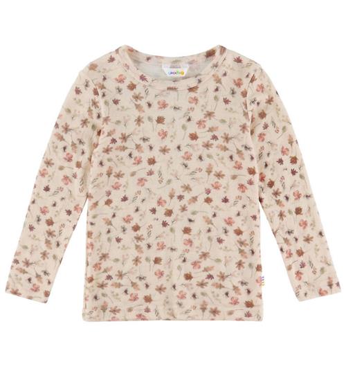 Joha Bluse - Uld - Lyserød m. Blomster