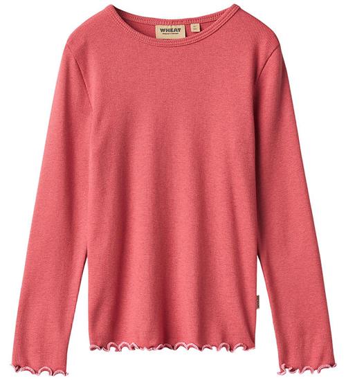 Wheat Bluse - Rib/Modal - Elsie - Raspberry m. Blonder