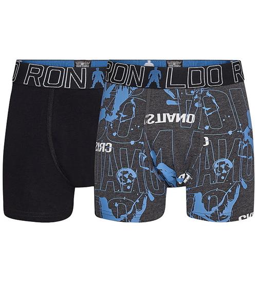 JBS - CR7 Boxershorts - Noos - 2-pak - Sort/Grå m. Blå