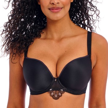 Freya BH Loveland UW Moulded Plunge Tshirt Bra Sort H 70 Dame