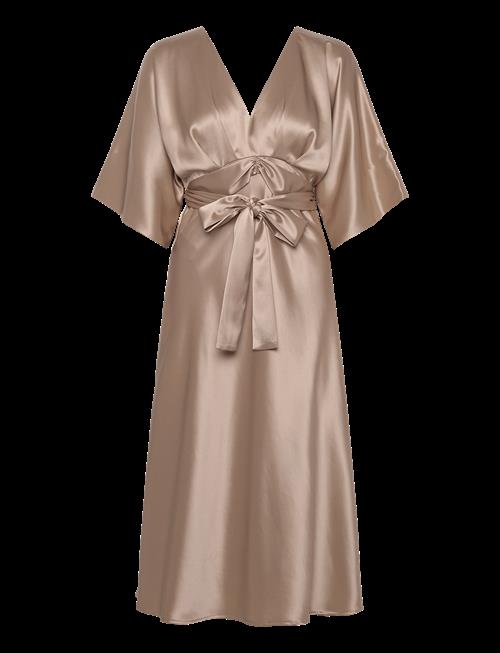 Malina | Juno V-Neck Satin Midi Dress | XL