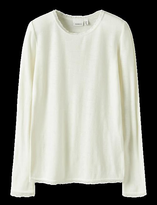 name it | Nkfwang Wool Needle Ls Top Solid | 122-128