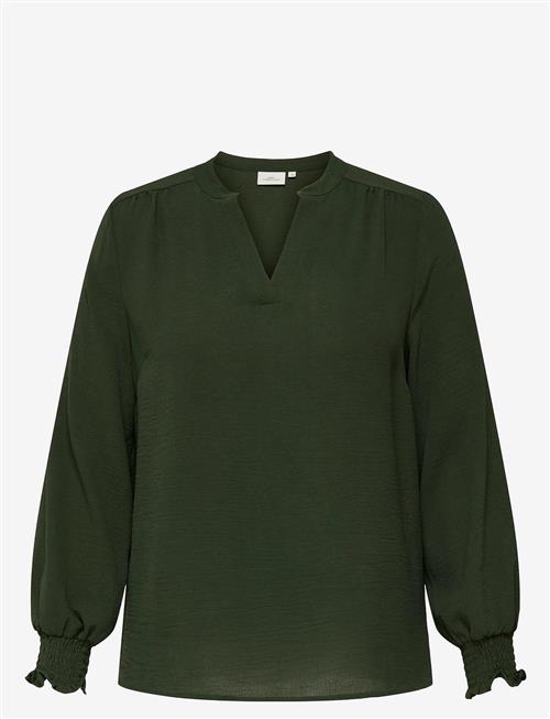 ONLY Carmakoma | Carmetta L/S V-Neck Top Wvn Noos | 44