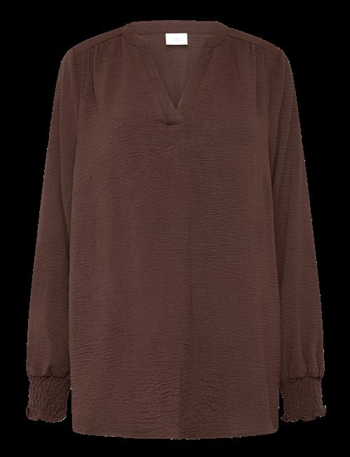 ONLY Carmakoma | Carmetta L/S V-Neck Top Wvn Noos | 48