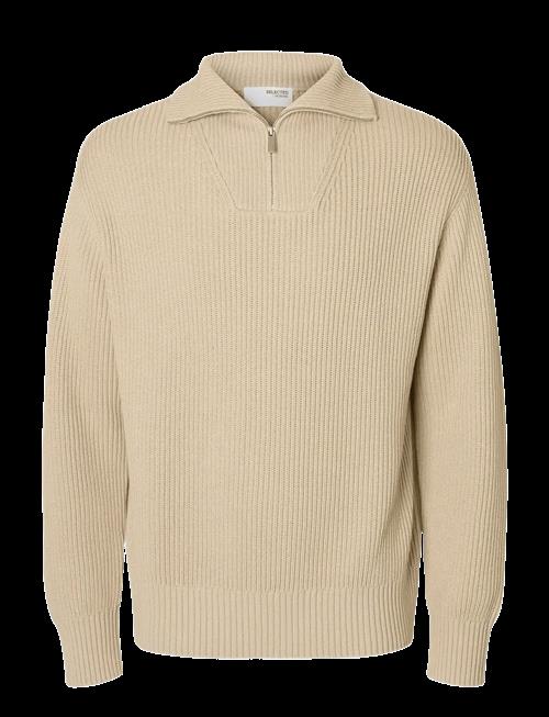 Selected | Slhdry Ls Knit Relaxed Half Zip | XXL