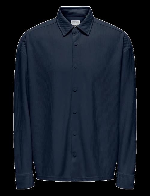 ONLY & SONS | Onskari Plizze Ls Rlx Overshirt | S