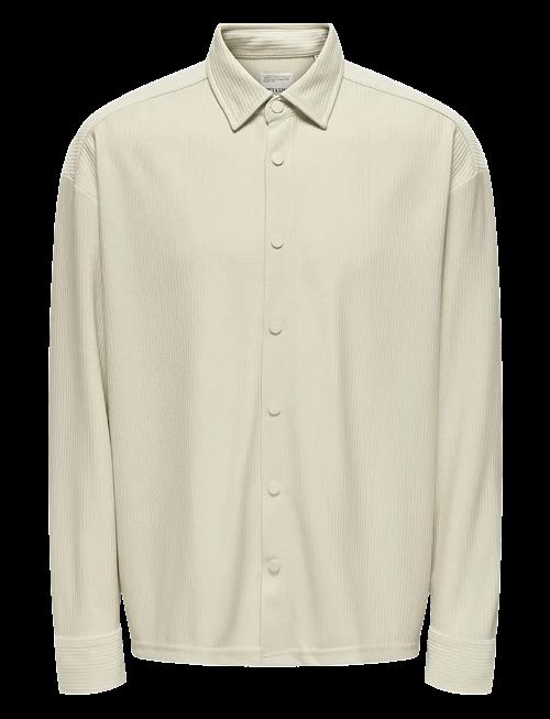ONLY & SONS | Onskari Plizze Ls Rlx Overshirt | S