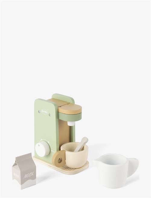 Dantoy | Coffee Machine Wood In Gift Box 5 Parts | 12.3X8.7X14.8CM