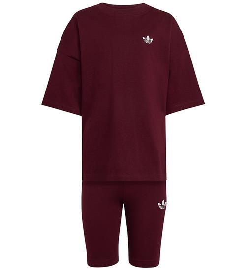 adidas Originals Sæt - T-shirt/Cykslshorts - Maroon