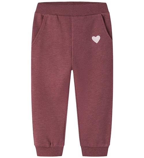 Name It Sweatpants - NmfVima - Wild Ginger/Heart Embroidery