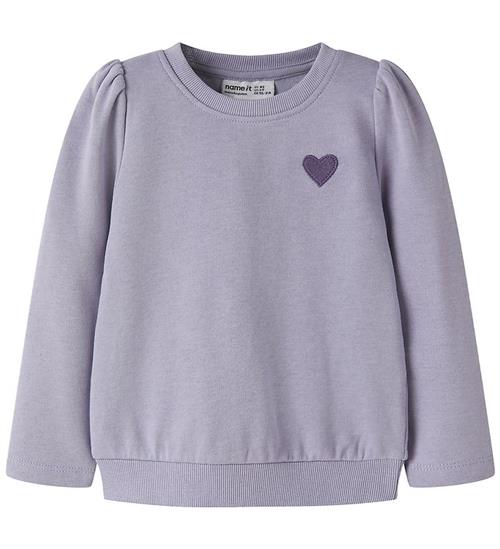 Name It Sweatshirt - NmfVima - Heirloom Lilac/Heart Embroidery