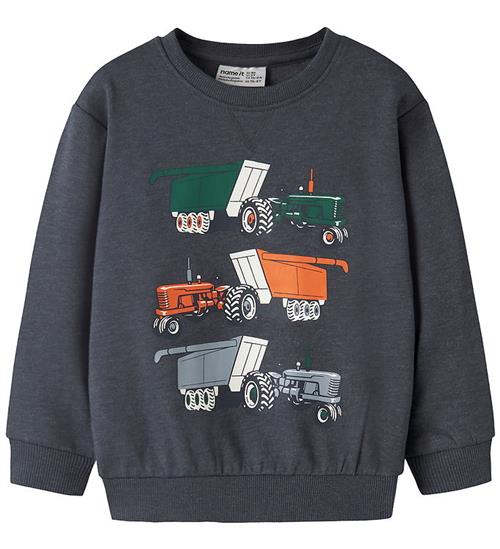 Name It Sweatshirt - NmmVimo - AOP - Ombre Blue/Tractors