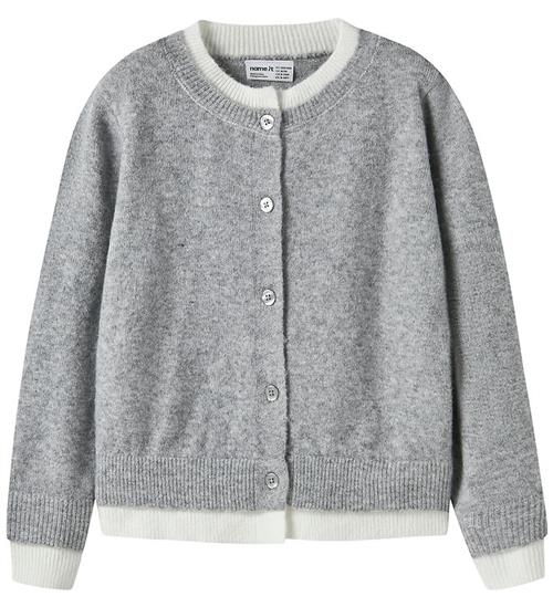 Name It Cardigan - NkfNikita - Strik - Grey Melange