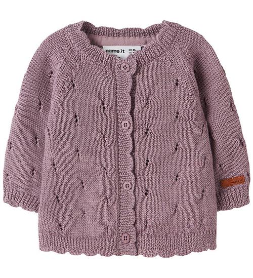 Name It Cardigan - Uld - Hulmønster - NbfWrilla - Toadstool