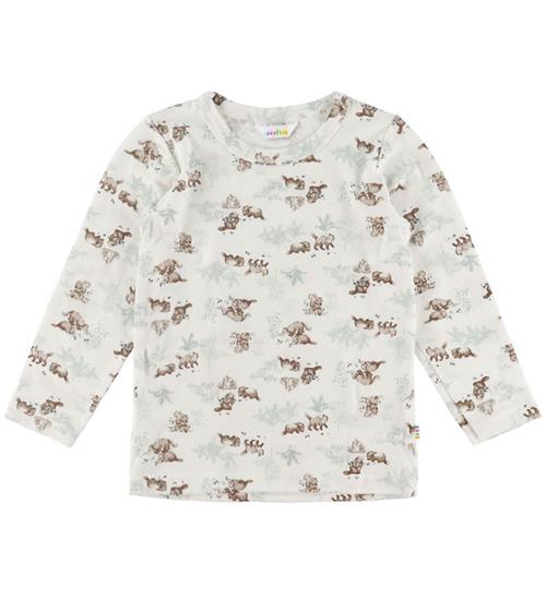 Joha Bluse - Uld - Off. White m. Natur