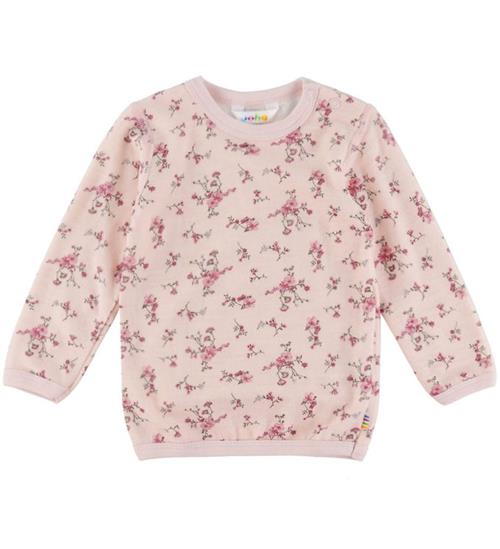 Joha Bluse - Uld - Lyserød m. Blomster