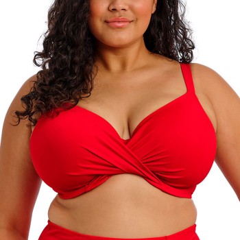 Elomi Plain Sailing Plunge Bikini Top Rød polyamid H 85 Dame