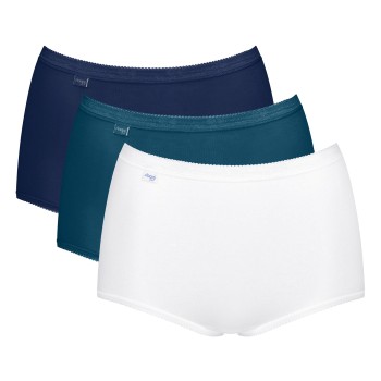 Sloggi Trusser 3P Basic Plus Maxi Colored Blå/Blå bomuld 38 Dame