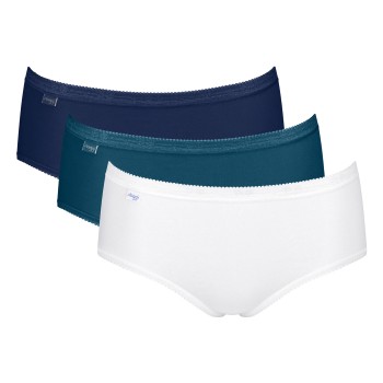Sloggi Trusser 3P Basic Plus Midi Colored Blå/Blå bomuld 48 Dame