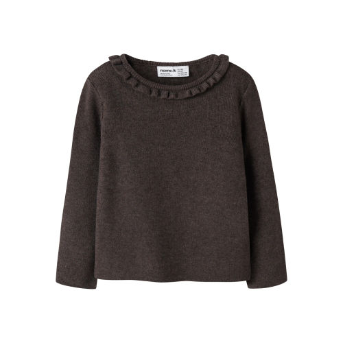 NAME IT Striktrøje Nalie Chocolate Plum